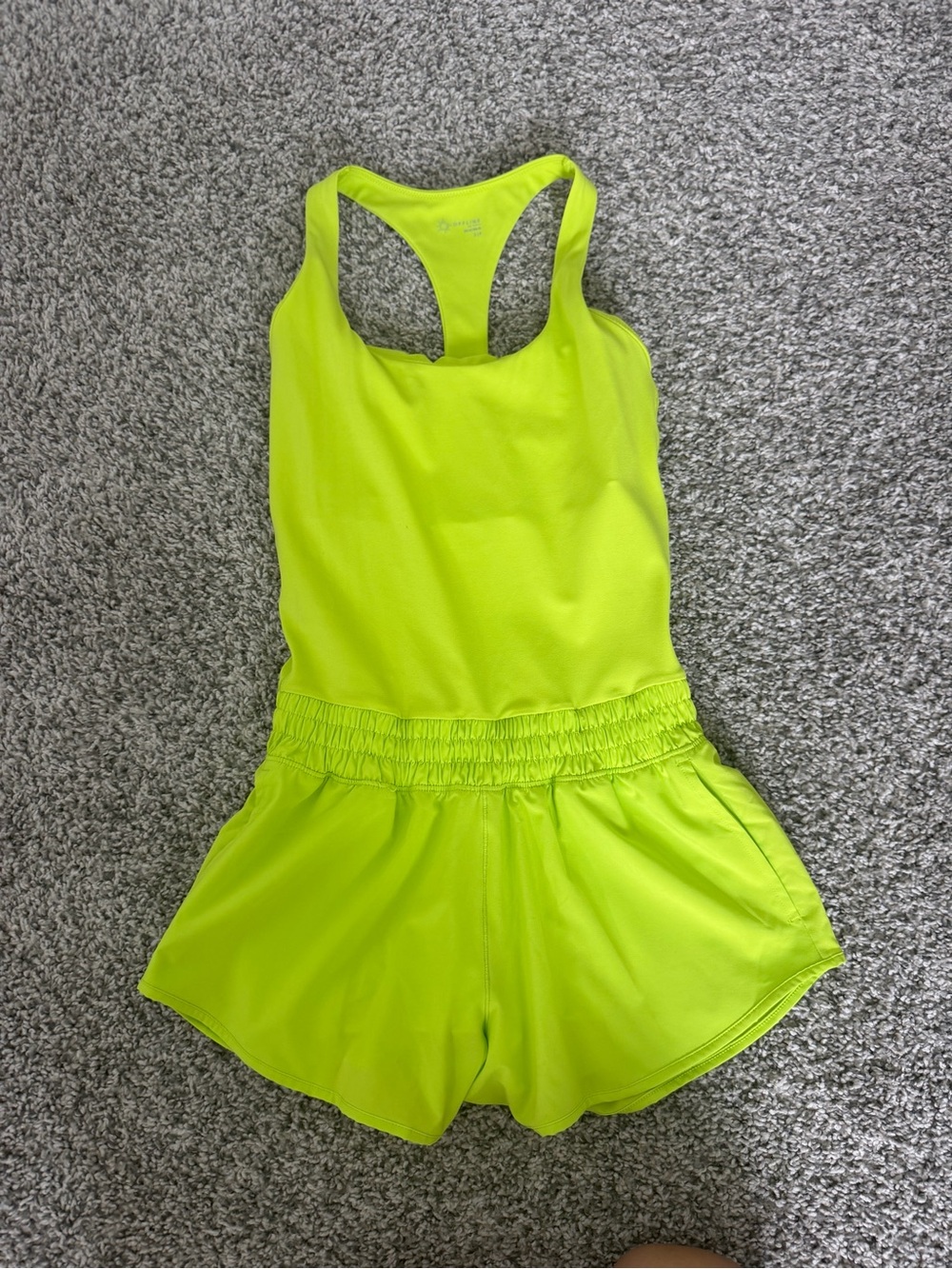 aerie Neon Lime Racerback Romper
